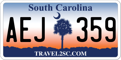 SC license plate AEJ359