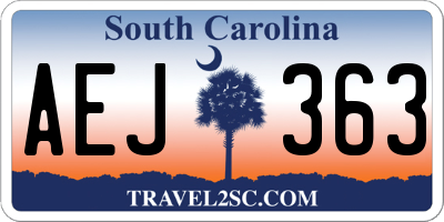 SC license plate AEJ363