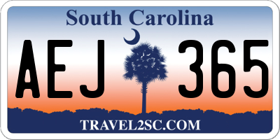 SC license plate AEJ365