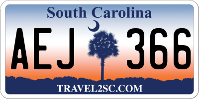 SC license plate AEJ366