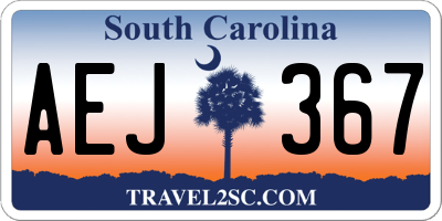 SC license plate AEJ367