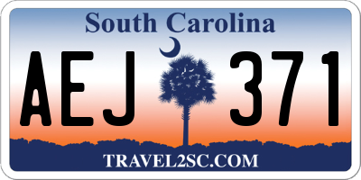 SC license plate AEJ371