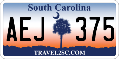 SC license plate AEJ375