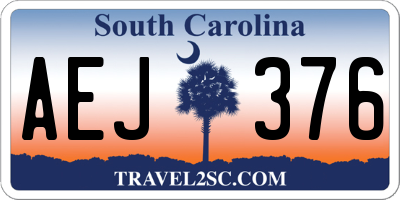 SC license plate AEJ376