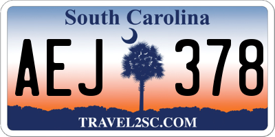 SC license plate AEJ378