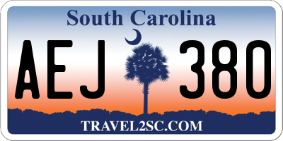 SC license plate AEJ380