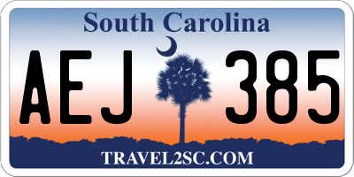 SC license plate AEJ385