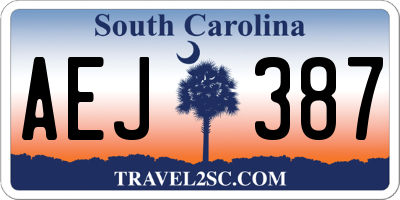 SC license plate AEJ387