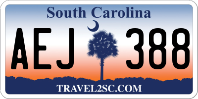 SC license plate AEJ388