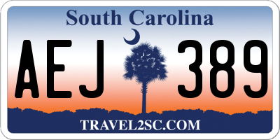 SC license plate AEJ389