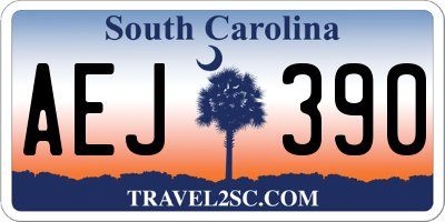SC license plate AEJ390
