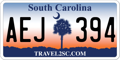 SC license plate AEJ394