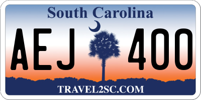 SC license plate AEJ400