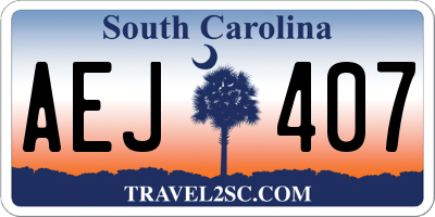 SC license plate AEJ407