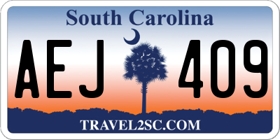SC license plate AEJ409