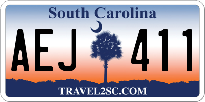 SC license plate AEJ411