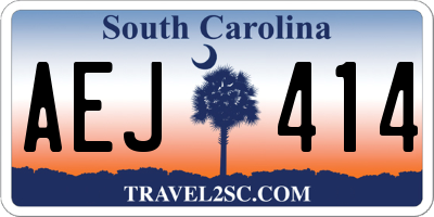 SC license plate AEJ414