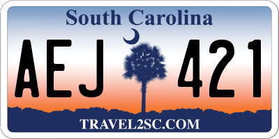 SC license plate AEJ421