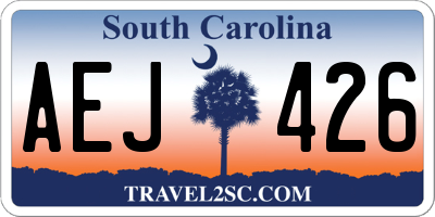 SC license plate AEJ426