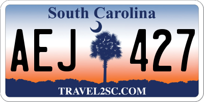 SC license plate AEJ427
