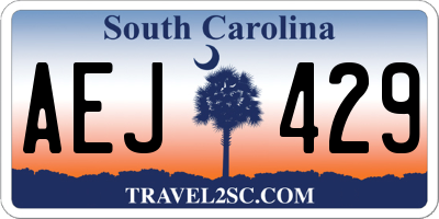 SC license plate AEJ429