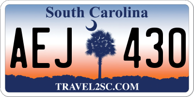 SC license plate AEJ430