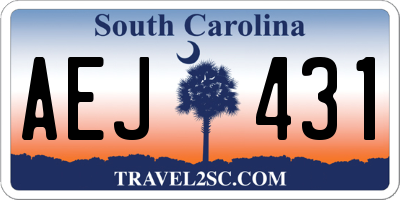 SC license plate AEJ431