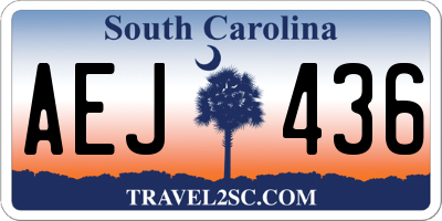 SC license plate AEJ436