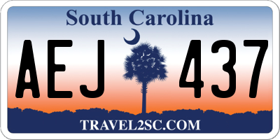 SC license plate AEJ437