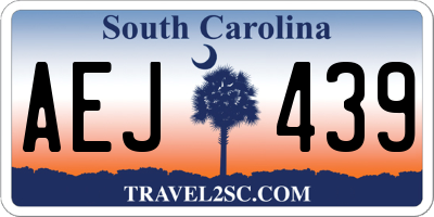 SC license plate AEJ439
