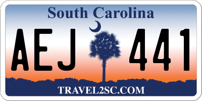 SC license plate AEJ441