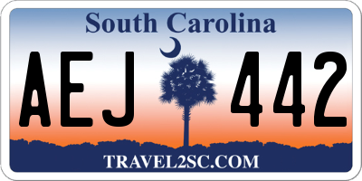 SC license plate AEJ442