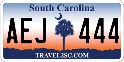 SC license plate AEJ444