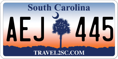 SC license plate AEJ445