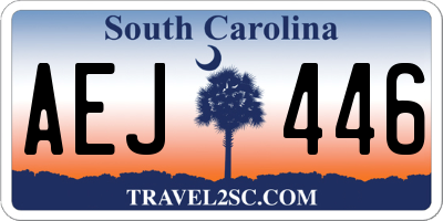 SC license plate AEJ446