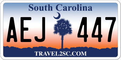 SC license plate AEJ447