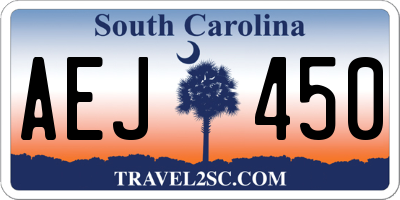 SC license plate AEJ450