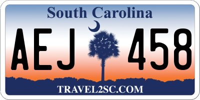 SC license plate AEJ458