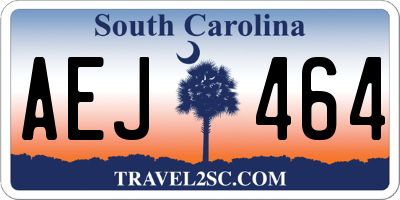 SC license plate AEJ464