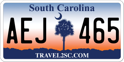 SC license plate AEJ465