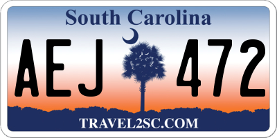 SC license plate AEJ472