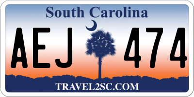 SC license plate AEJ474