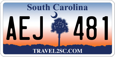 SC license plate AEJ481
