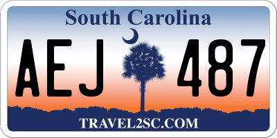 SC license plate AEJ487
