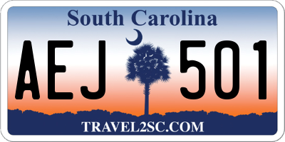 SC license plate AEJ501