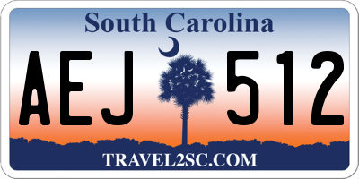 SC license plate AEJ512