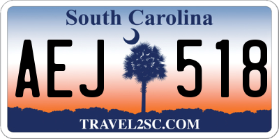 SC license plate AEJ518