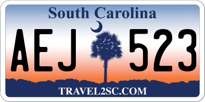 SC license plate AEJ523