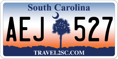 SC license plate AEJ527