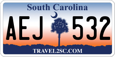 SC license plate AEJ532